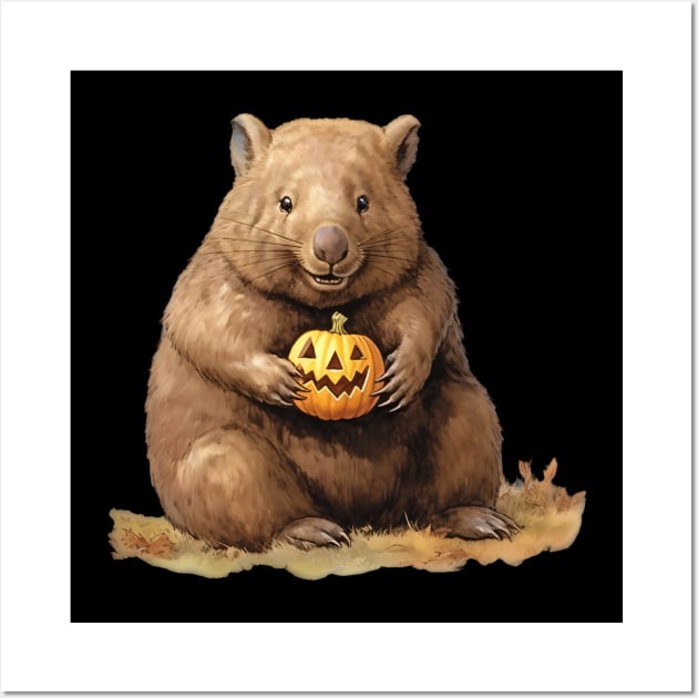 Happy Halloween Wombat! Wall Art by TheWombatsDen